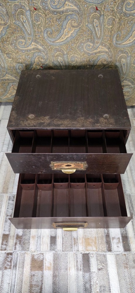C &E Watchmakers 2 Drawer Cabinet Vintage. Nice Condition.