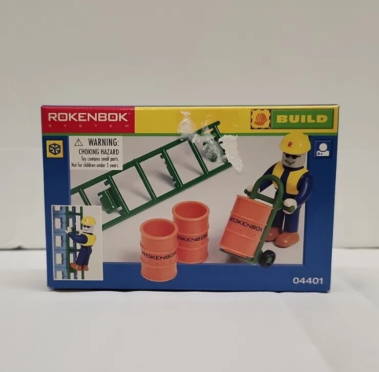 Vintage 1998 Rokenbok System Construction Worker 04401 - Complete with Box