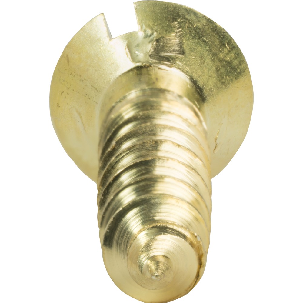 #4 Slotted Drive Flat Head Countersink Solid Brass Wood Screws Deep Coarse