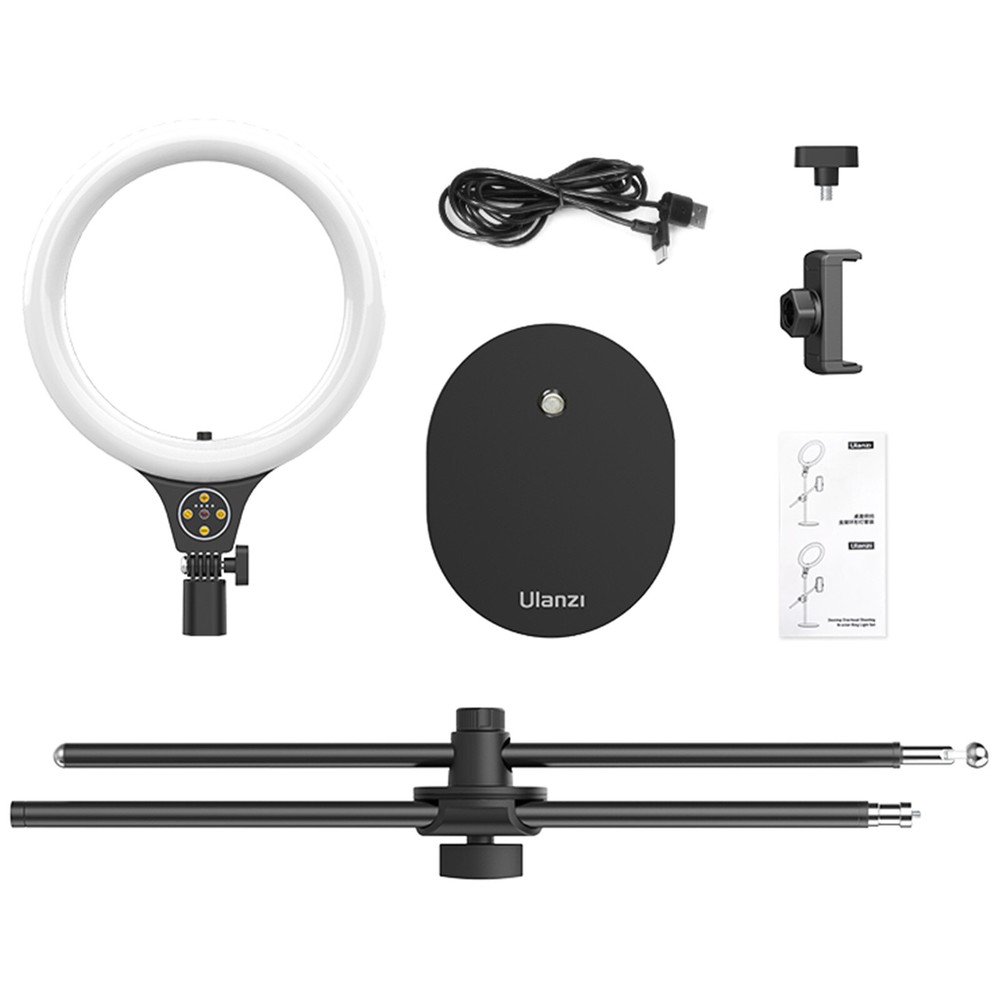 Ulanzi Desktop Ring Light Set with Overhead Shooting Bracket Fill Light