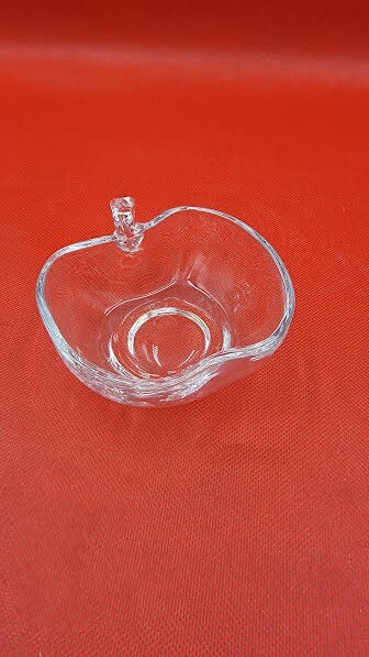 Glass Apple Trinket/ Candy dish