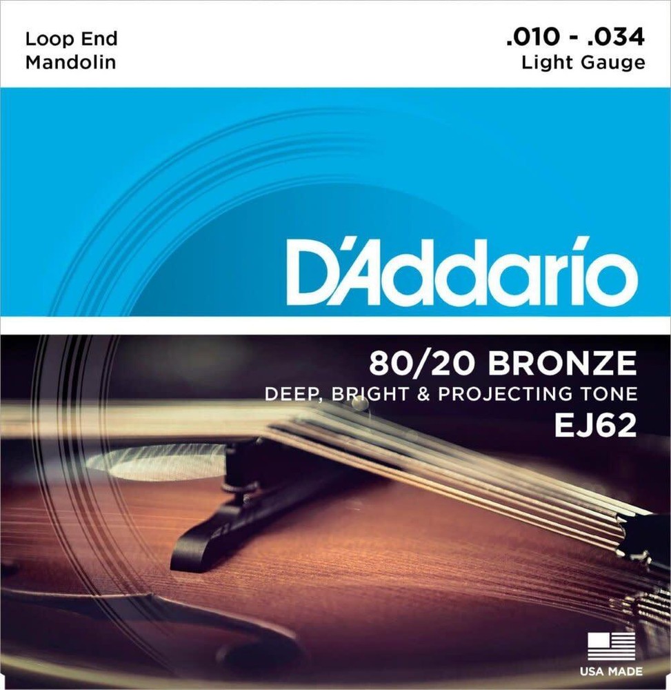 D'Addario EJ62 80/20 Bronze Mandolin Strings