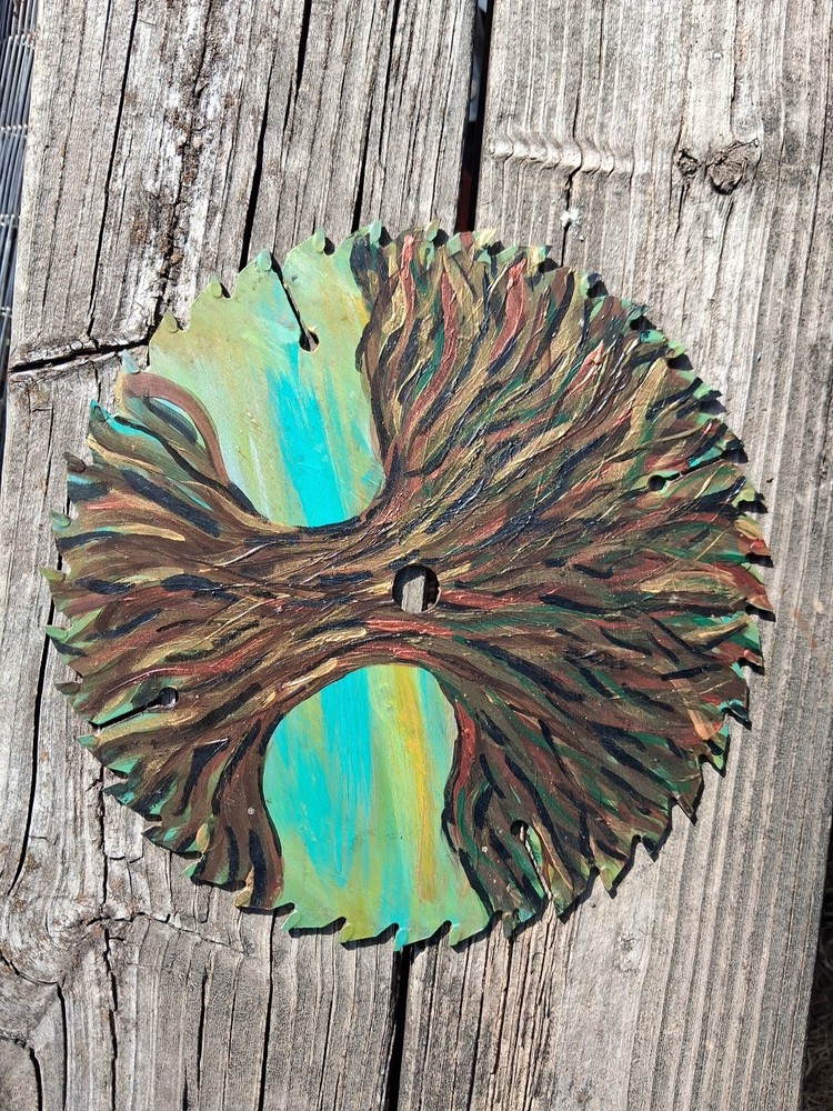 Hand Painted Saw Blade