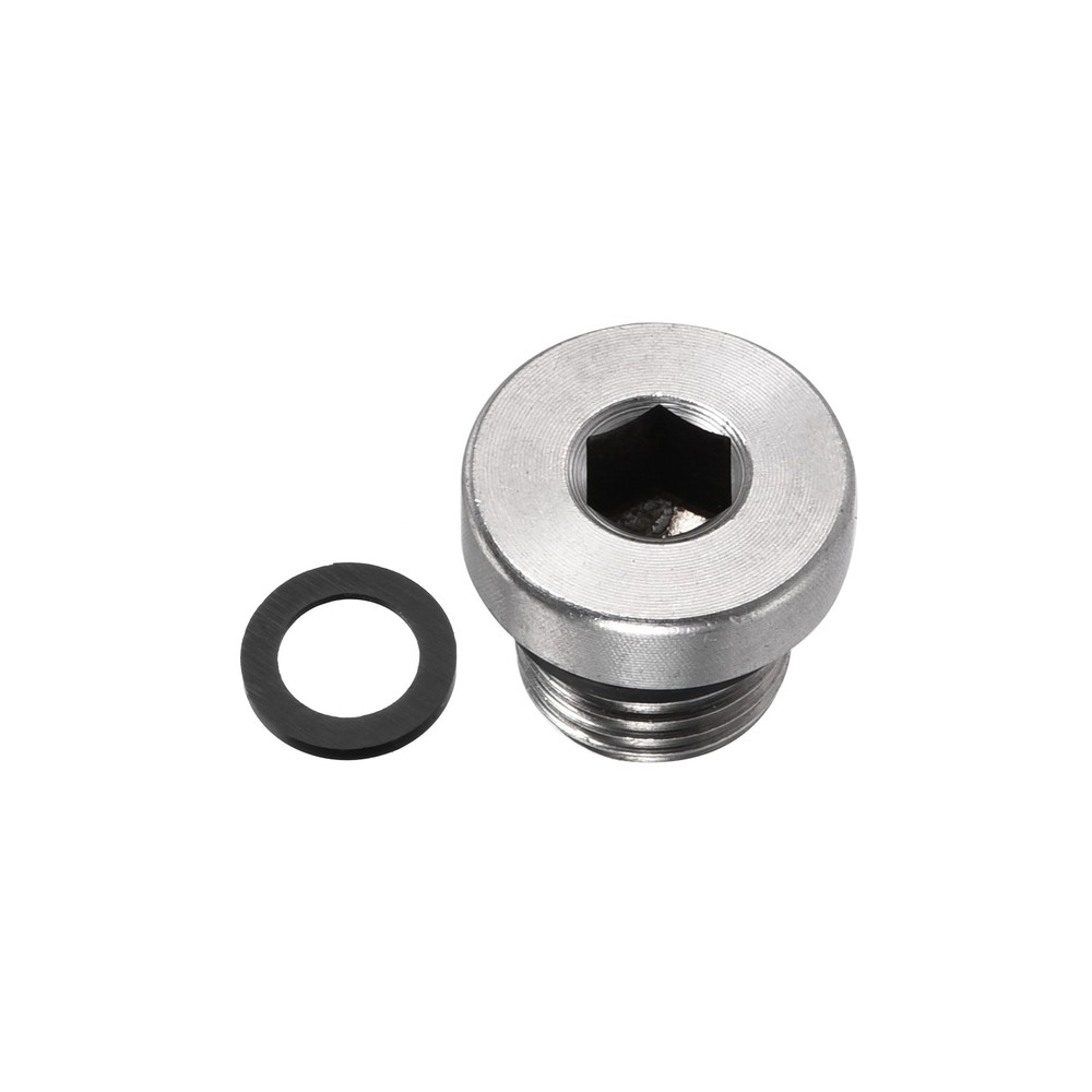 M10 x 1 Stainless Steel Internal Hex Head Socket Pipe Fitting (Silver)