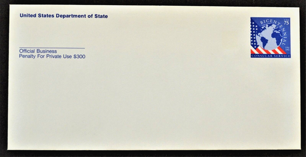 1992 US Sc. #UO87 Official mail envelope, 75 cent, mint, very good condition