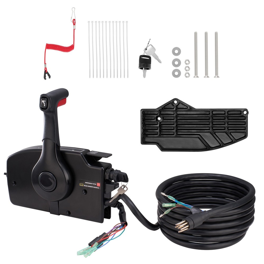 Outboard Throttle Remote Control Box Side-Mounted for Mercury PT 2-Stroke ←