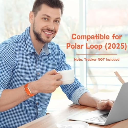 Nylon Straps Compatible with Polar Loop Bands Replacement, Small Orange