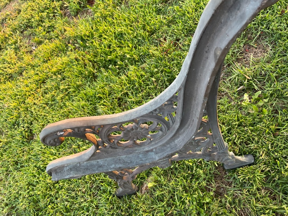 Vintage Solid Brass Bench Ends One Pair