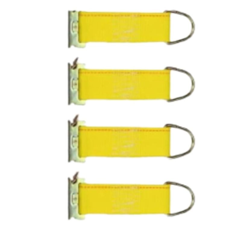 DC Cargo E-Track Rope Tie-Off, 2"x6", Yellow, 4-pack