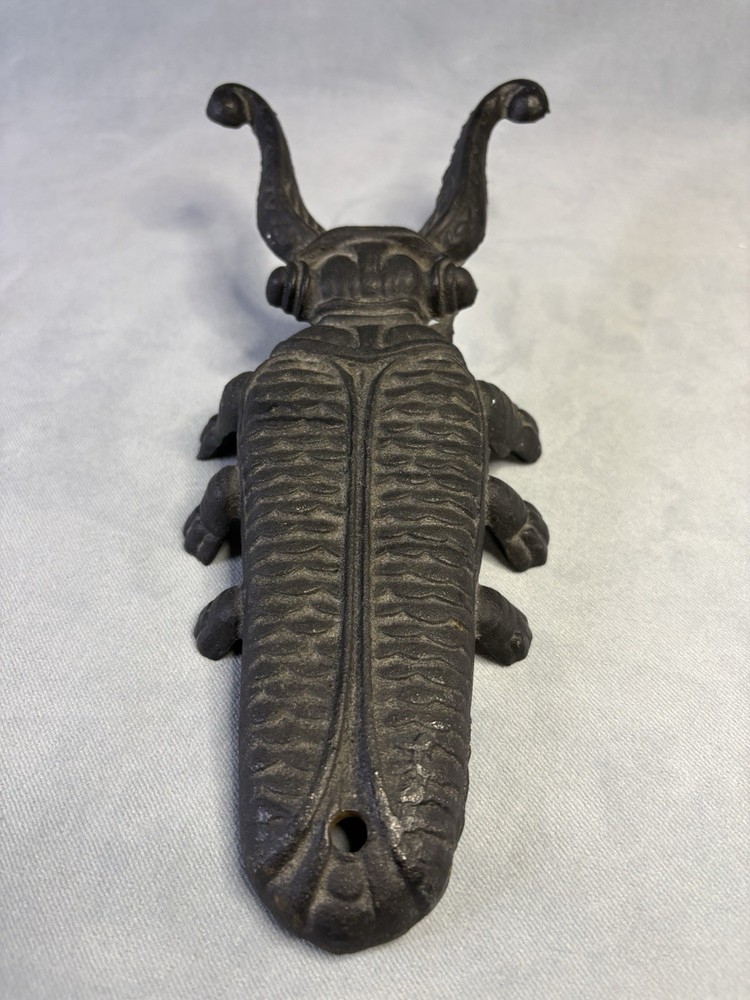 Cast Iron Scarab Boot Jack Egyptian Revival Beetle Bug Science Figural Decor