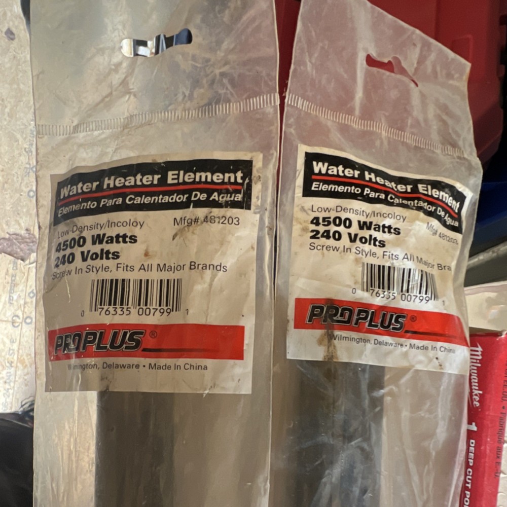 PROPLUS Water Heater Element 4500W 240V Screw-In Silver Universal 481203