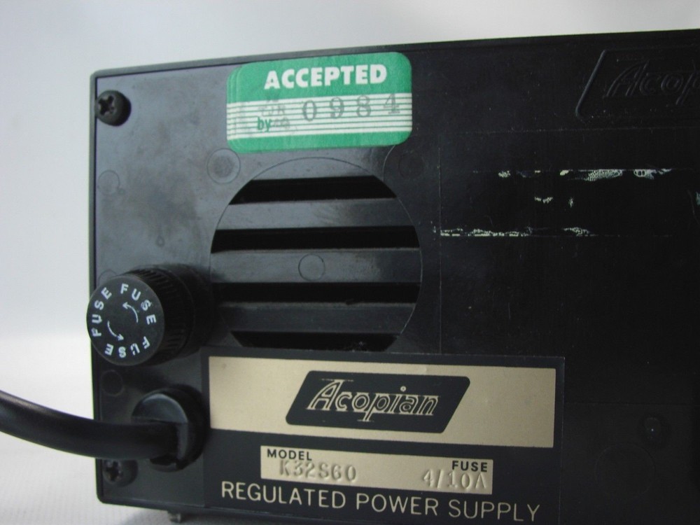 ACOPIAN K32S60 Regulated Power Supply 0-32VDC 0-0.6A