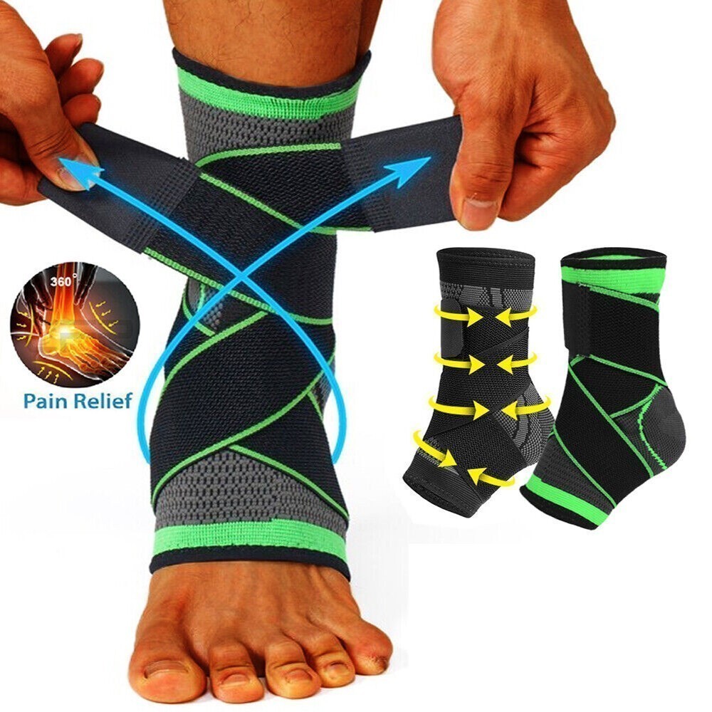 1-Pcs Adjustable Ankle Braces with Compression & Support-Suitable for Men Women