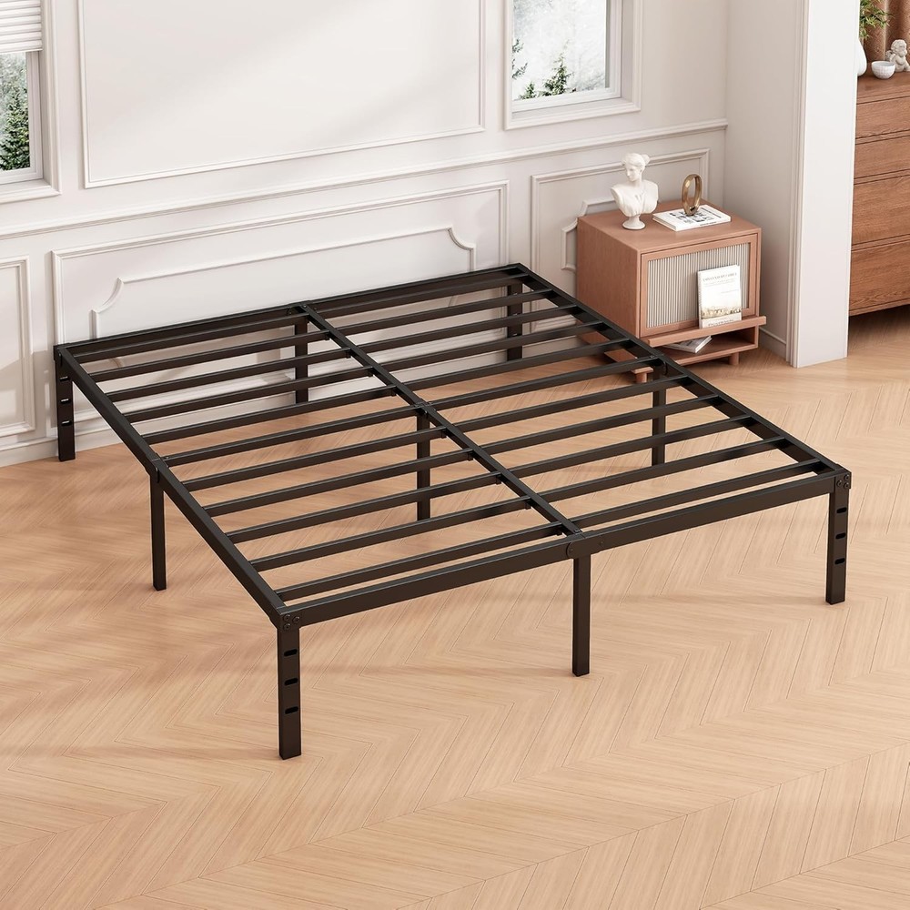 18 Inch Full Bed Frame Sturdy Metal Platform Full Size No Box Spring Needed