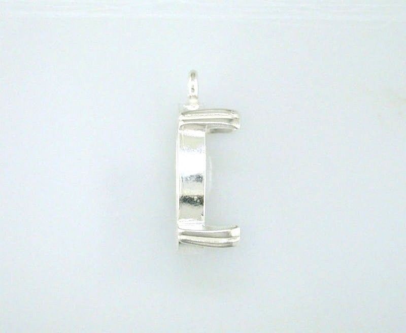 Oval Cabochon Fancy Dangle Setting Sterling Silver