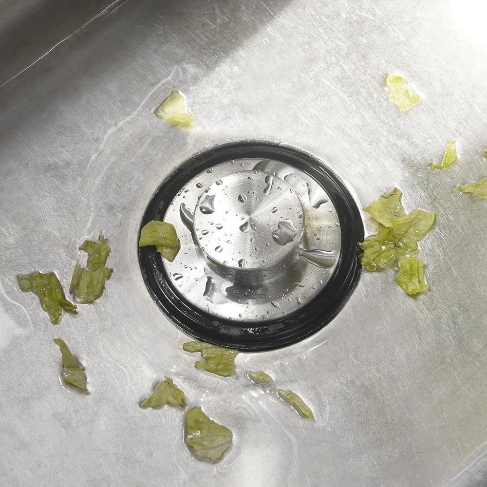 Kitchen Sink Drain Stopper Cover, 2PCS Stainless Steel Garbage Disposal Stopper