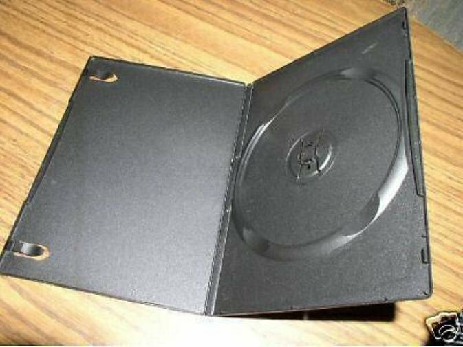 1000 NEW SLIM 7MM SINGLE DVD CASE, BLACK - PSD14