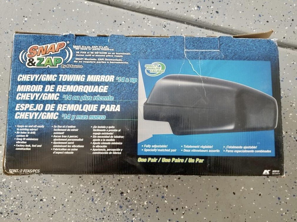 Snap On Towing Mirrors For Chevy/GMC