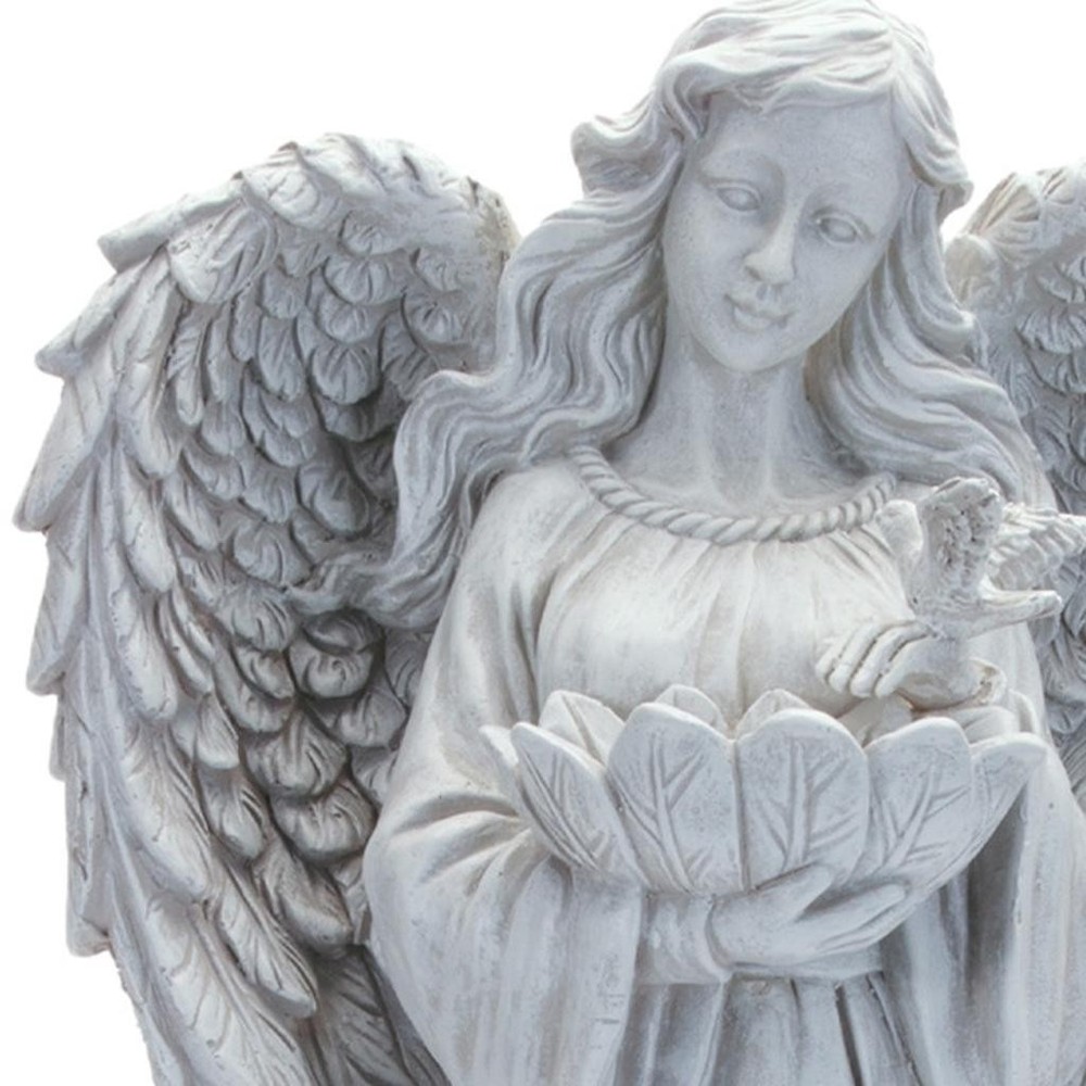 29" Gray Polyresin Angel Statue