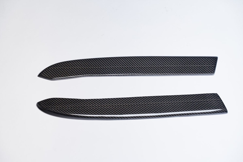 For A4 B9 Rear bumper Side Splitters flaps CARBON