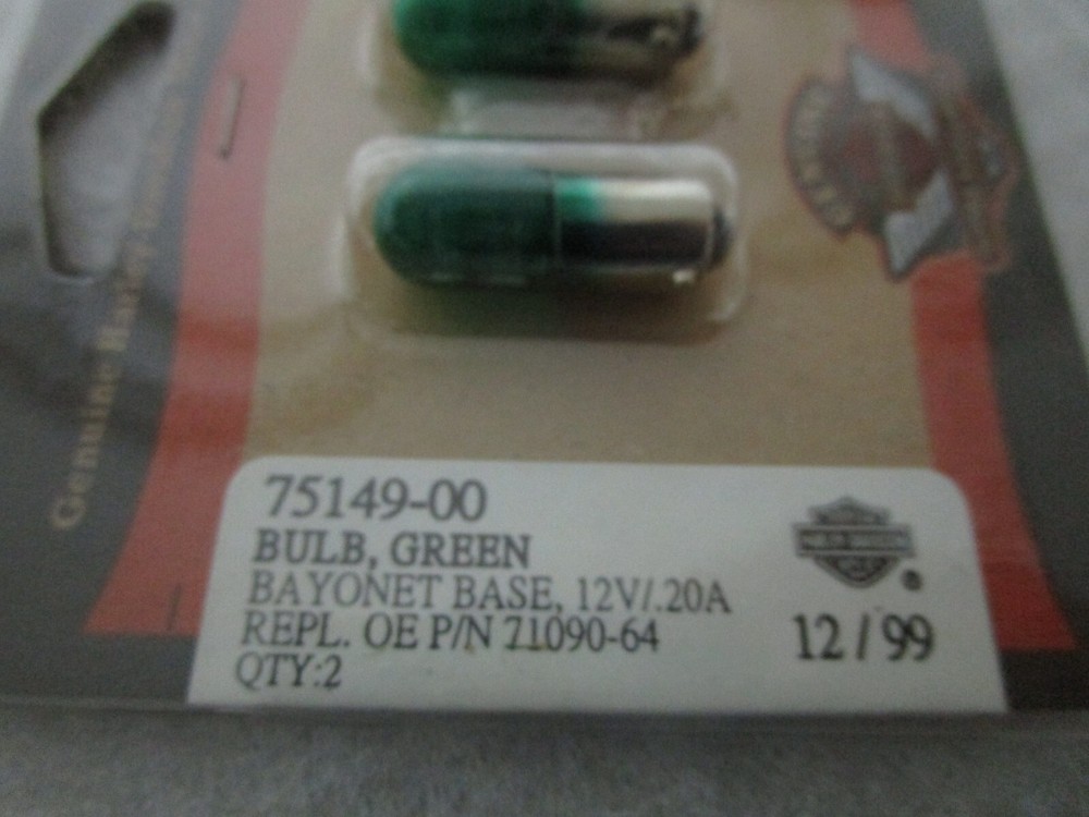 Genuine Harley Davidson Indicator Bulbs GREEN 75149-00