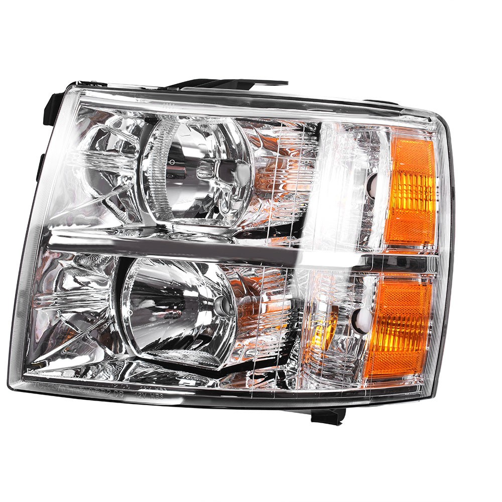 Labwork Pair Headlight ForChevy Silverado1500 2500HD 3500HD 2007-2014 Chrome