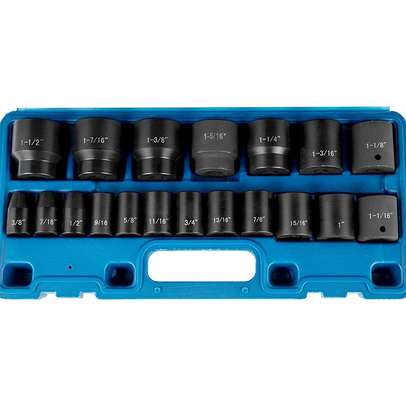 19 Pcs Easy Out Stripped Bolt Extractor Impact Socket Set Damaged Bolt Remover