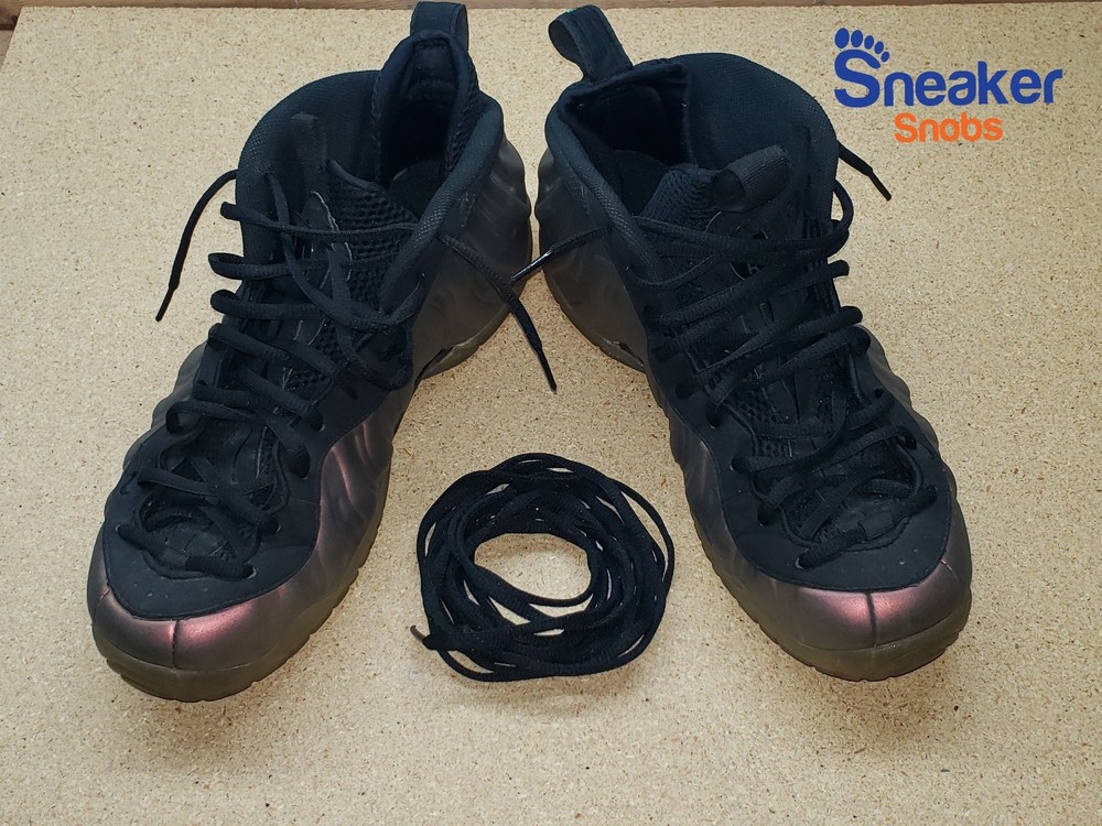 Foamposite Replacement Oval Shoe Laces - Black ( Pair)