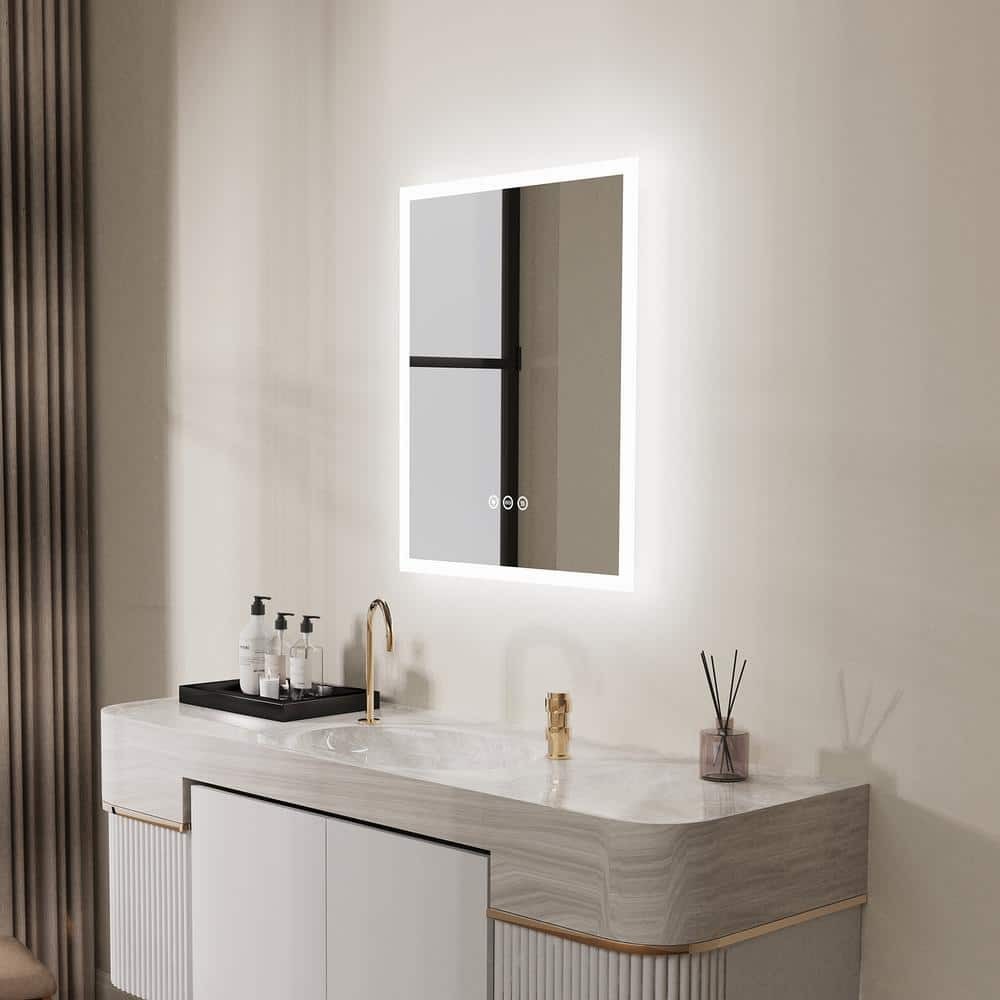 Wisfor 16 W x 20 H Large Rectangular Frameless 3000-6000K Dimmable Mirror