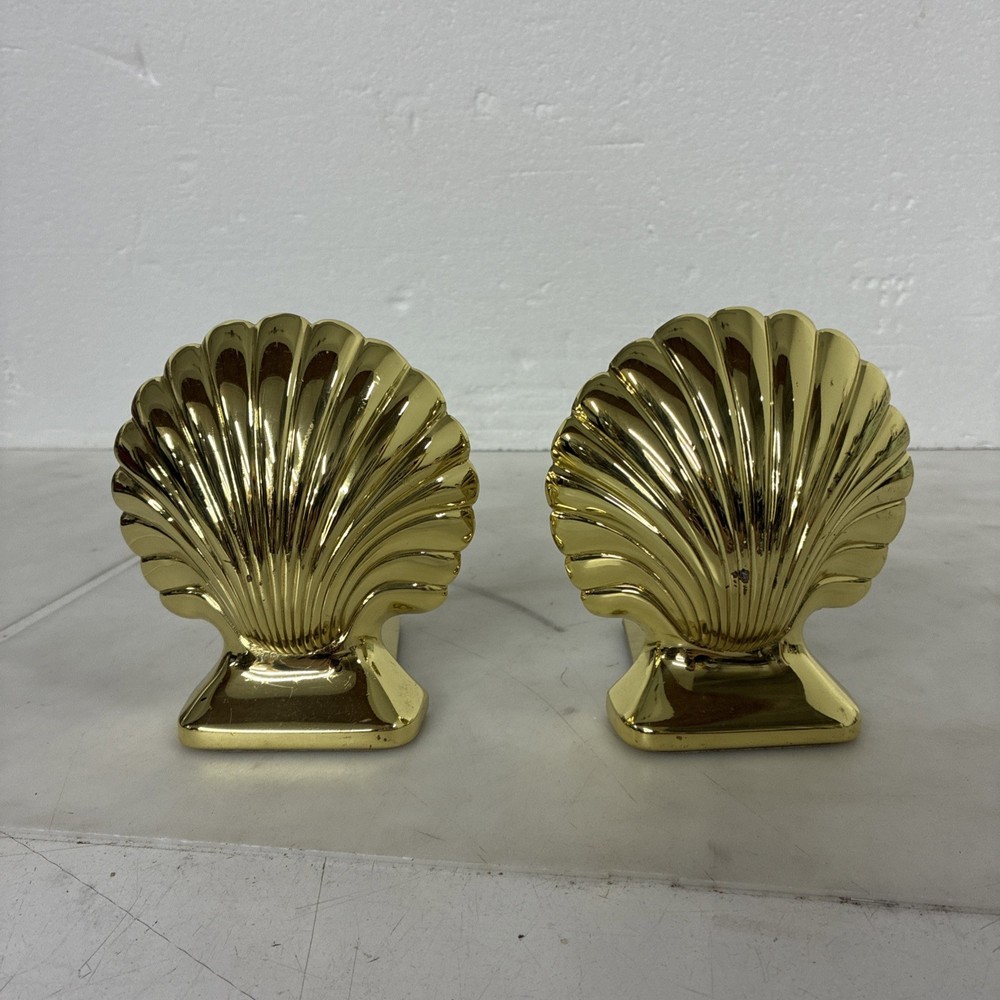 Baldwin Brass Seashell Pair Of Bookends