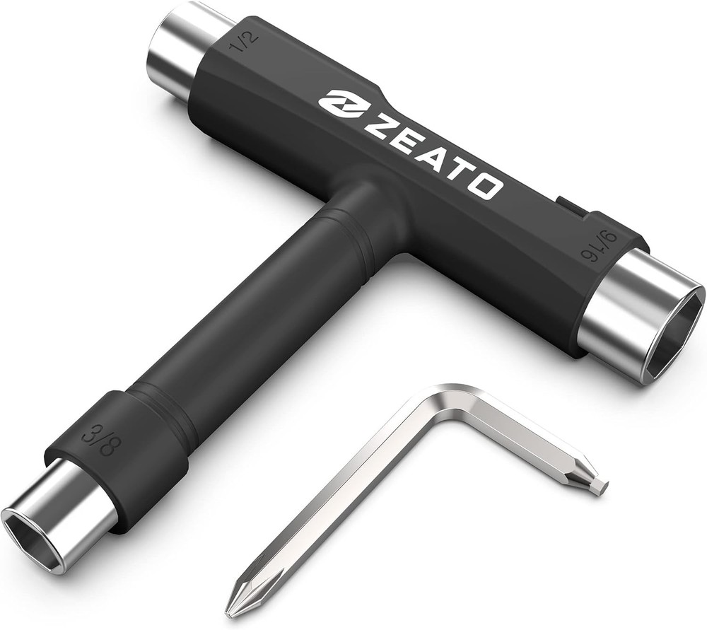 All-in-One Skate Tools Multi-Function Portable Skateboard T Tool Accessory wi...
