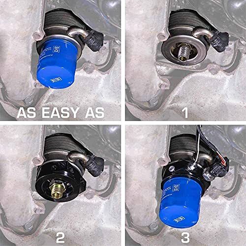 GlowShift Oil Filter Sandwich Plate Thread Adapter - 3/4-16 Thread - Install