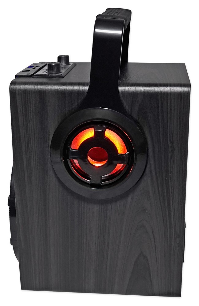 Technical Pro WASP420 Bluetooth Karaoke Machine System w/LED's+Mic+Tablet Stand