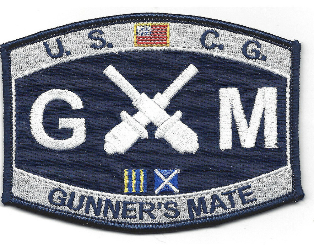 4.5" COAST GUARD GUNNER'S MATE EMBROIDERED PATCH