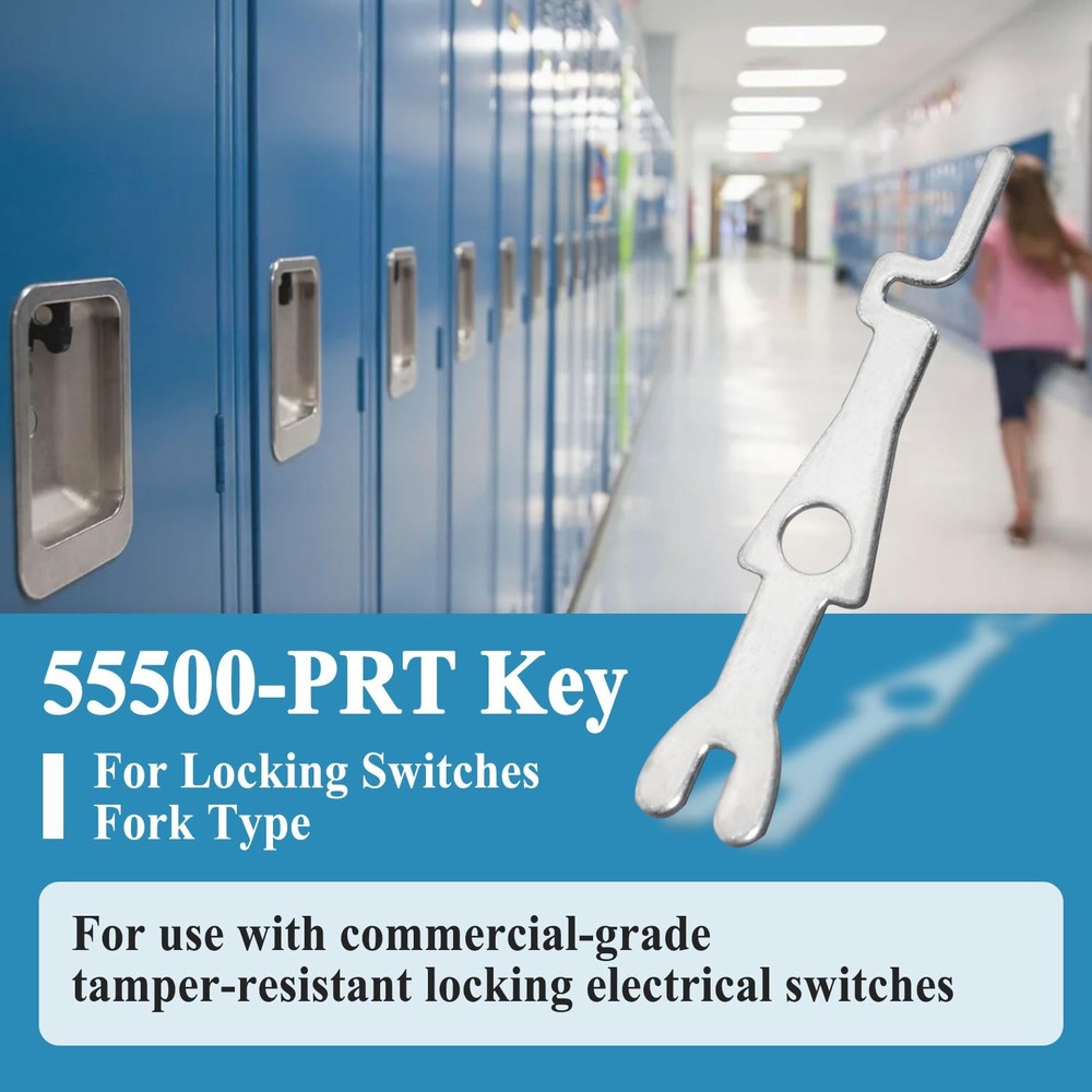 20 PCS 55500-PRT Fork Type Key For Locking Electrical Switches Tamper Resistant