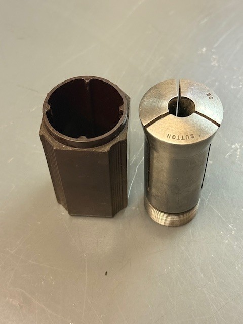 Sutton 15/32" Round 5C Smooth Collet w/Internal Threads