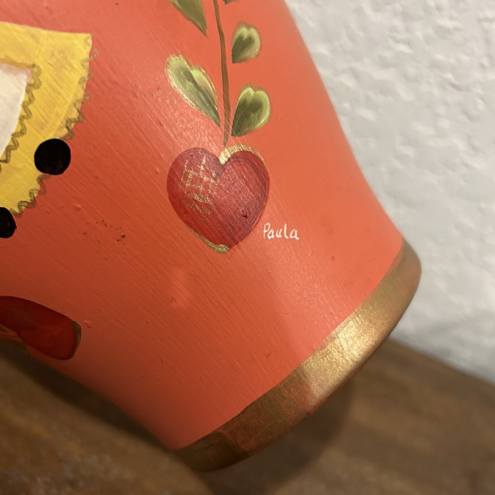Painted Ceramic Decorative Vase w/Lid