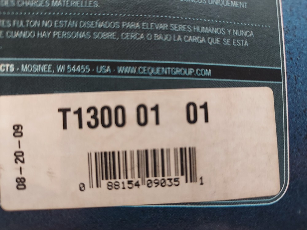 Fulton Single Speed Ratchet Type 1300 Pd. Trailer Winch. Can Use Rope Or Strap.