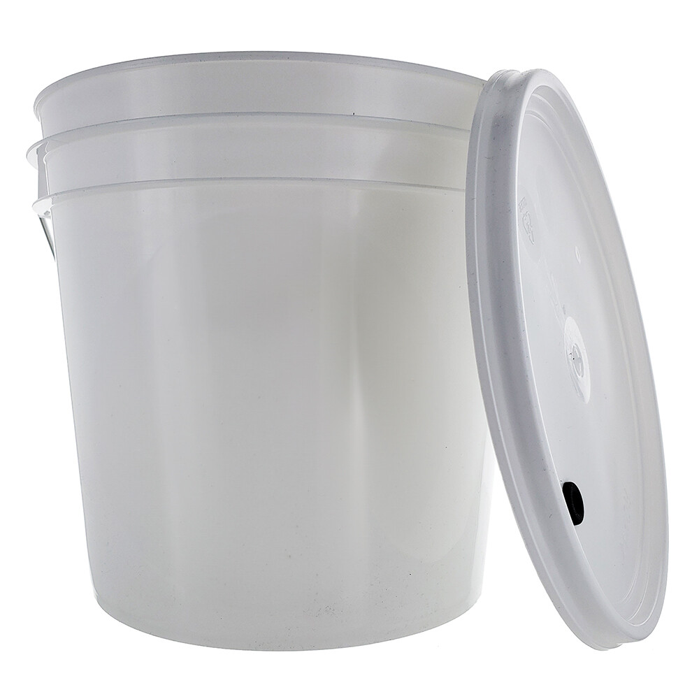 Home Brew Ohio 2 Gallon Bucket and Grommeted Lid - No Graphics