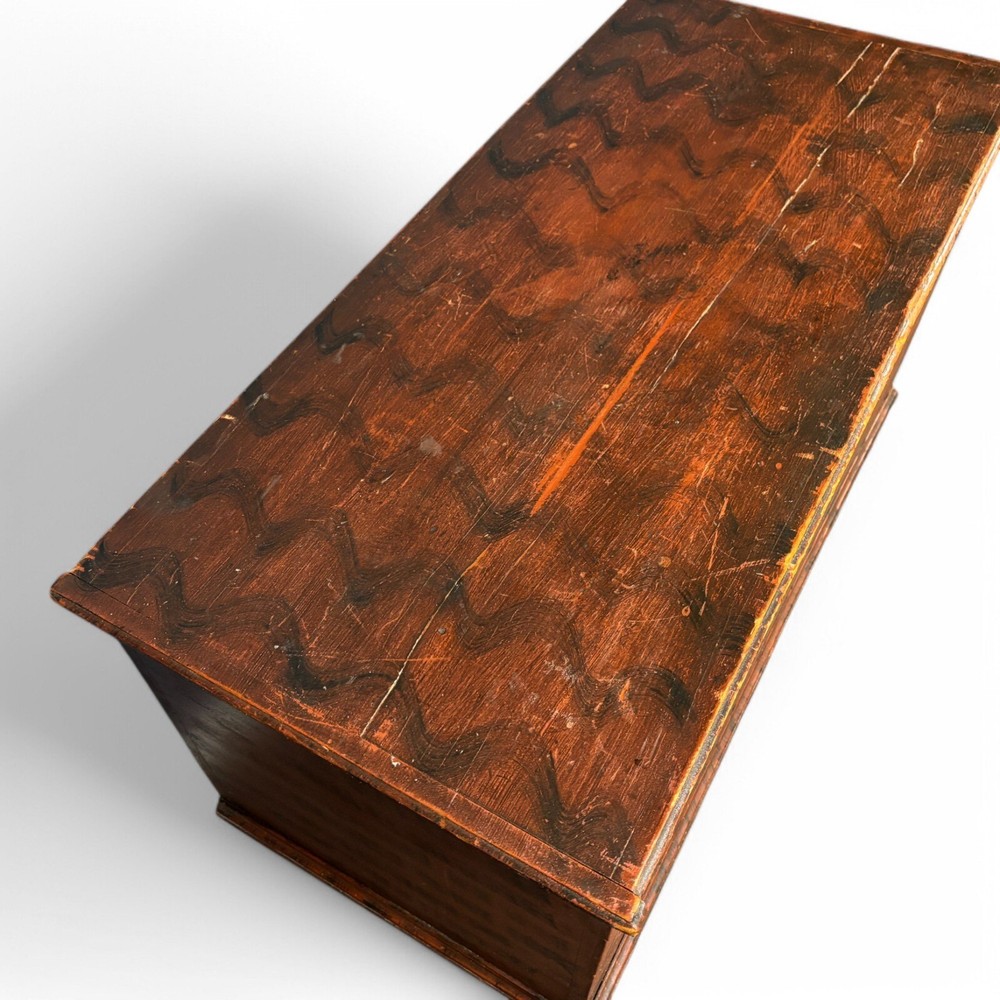 Fine 19th Century Grain Painted Blanket Chest