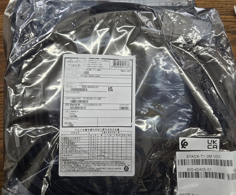 Cisco STACK-T1-3M= Stacking Cable Brand New