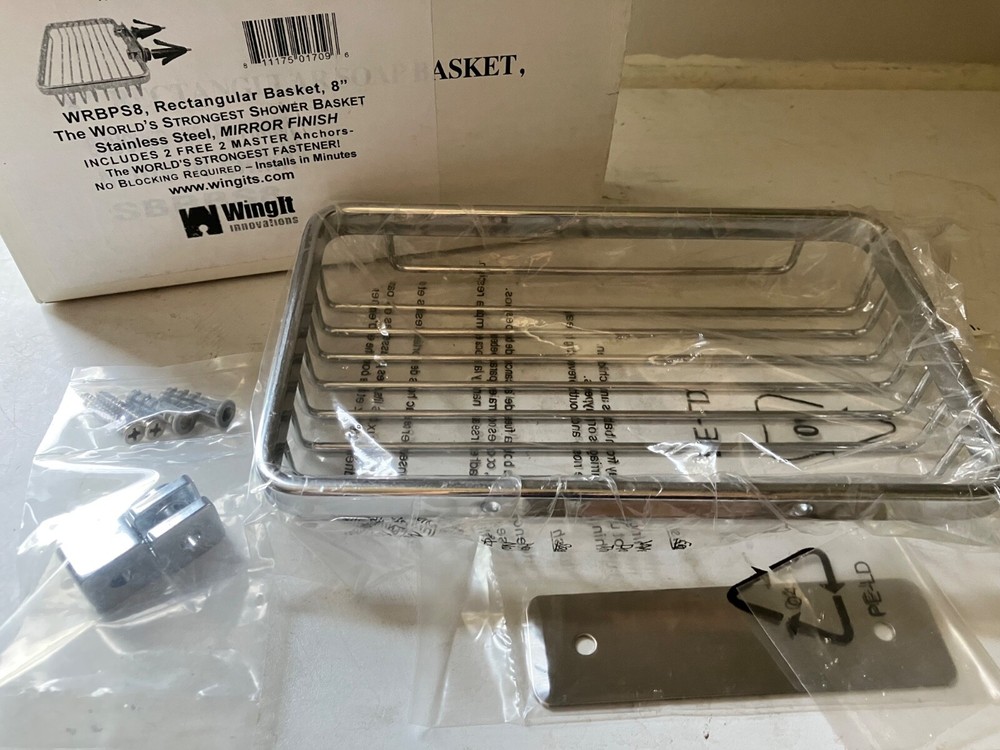 WingIt WRBPS8 Rectangular Shower Basket 8"