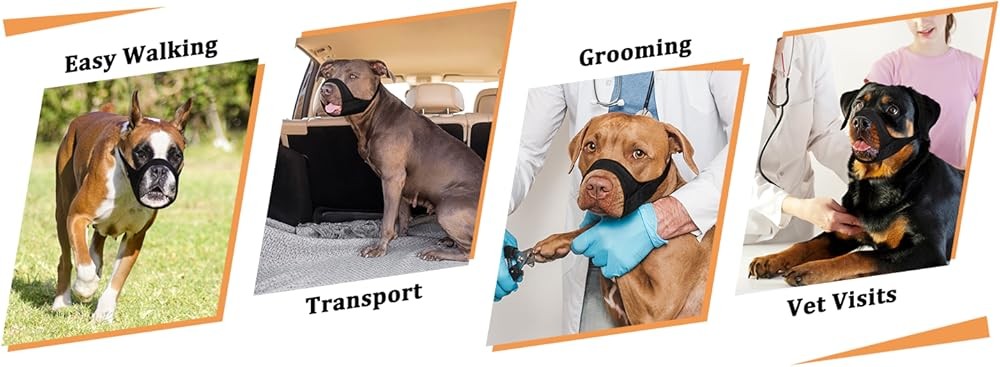 Pitbull Muzzle, Soft Muzzle for erican Bully Bulldog Boxers