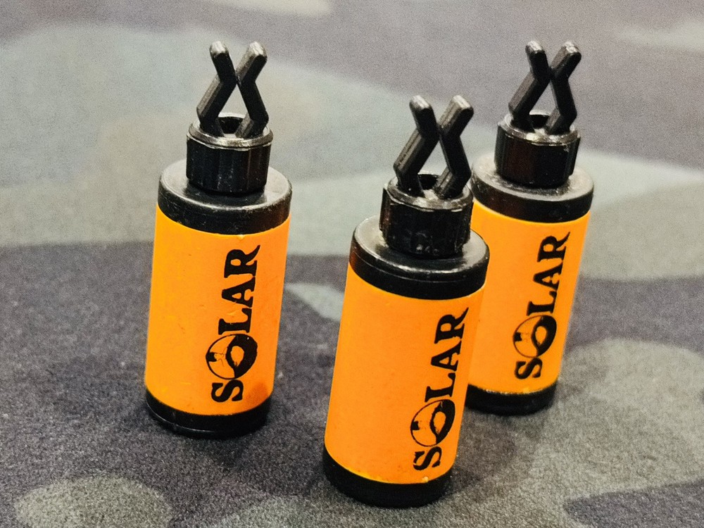 Solar Tackle Fluoro Orange Bobbin Heads x 3