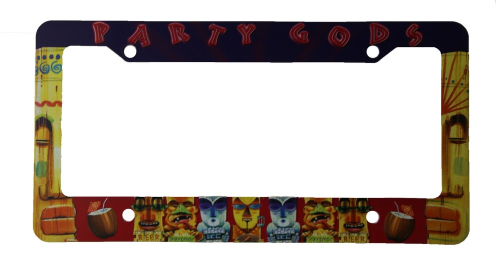 Party Gods Polymer License Plate Frame
