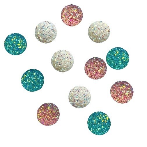 Easter Sparkle Dots - Shelly's Buttons - Glitter Dots - Craft Scrap Sewing