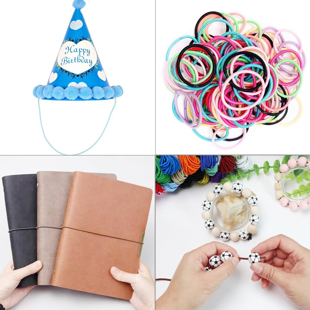Assorted Elastic Beaded Cords 2mm 2/25 inch 300ft Elastic Bracelet String for...