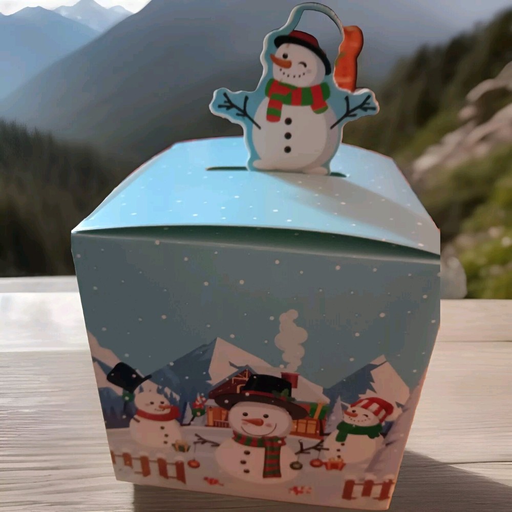 24 Assorted Small Christmas Gift Boxes Unassembled 4"×4"×4" Perfect For...
