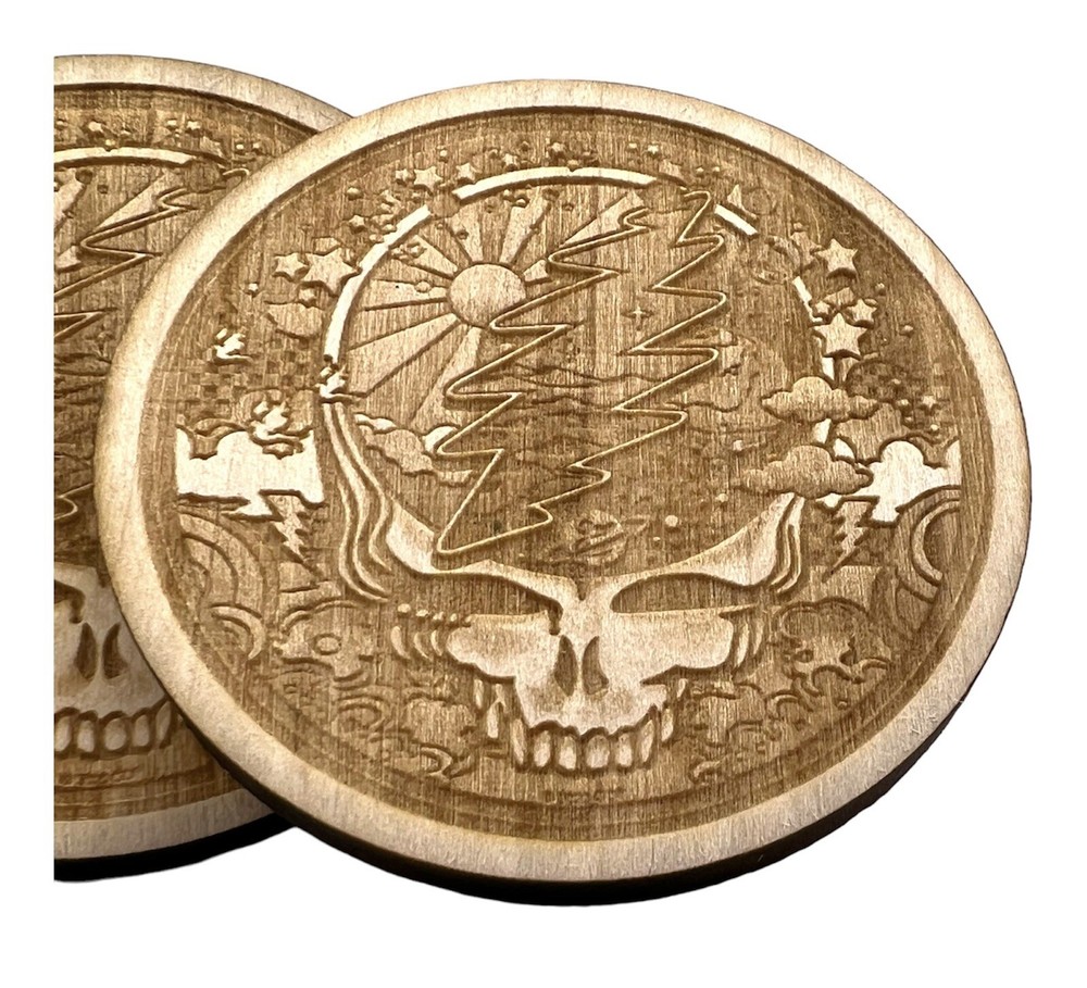 Grateful Dead Wood Coasters