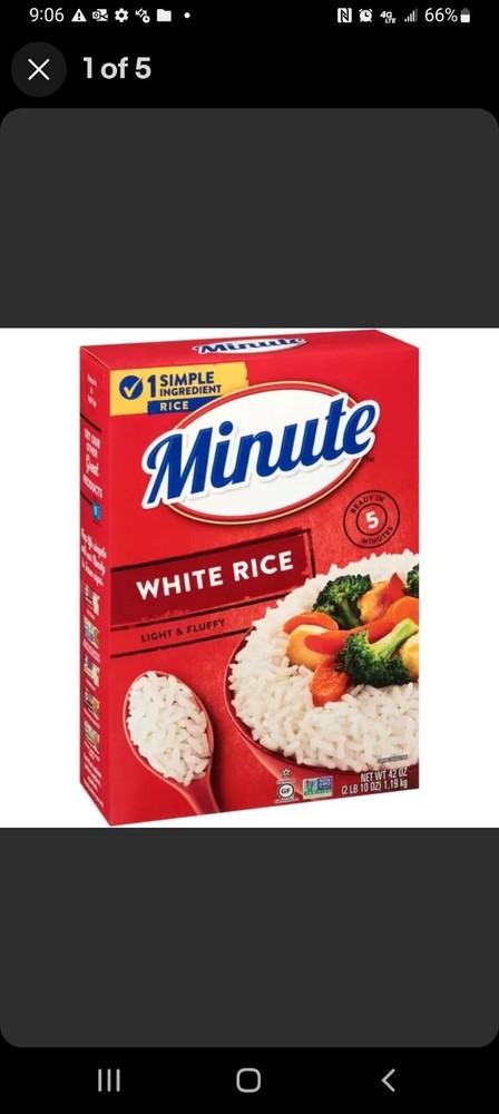 Minute Instant White Rice, Light and Fluffy [42 oz]